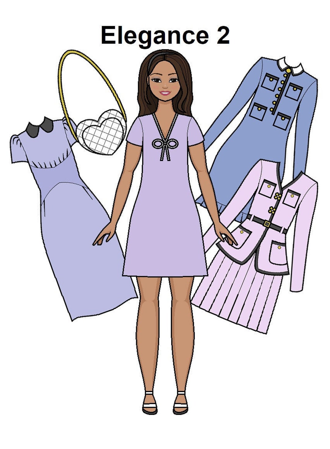 Elegance 2 Curvy Printable Paper Doll Latina Hispanic Doll Fun Fashion ...