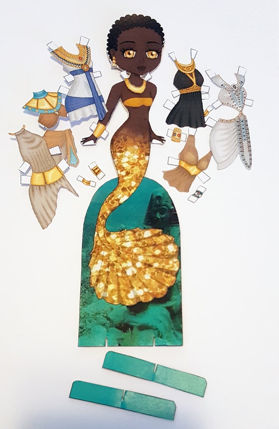 mermaid paper doll printable