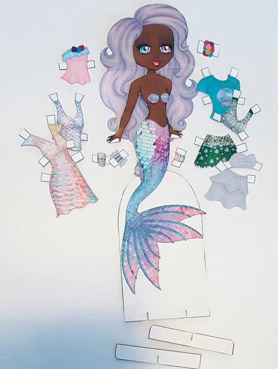 mermaid paper doll