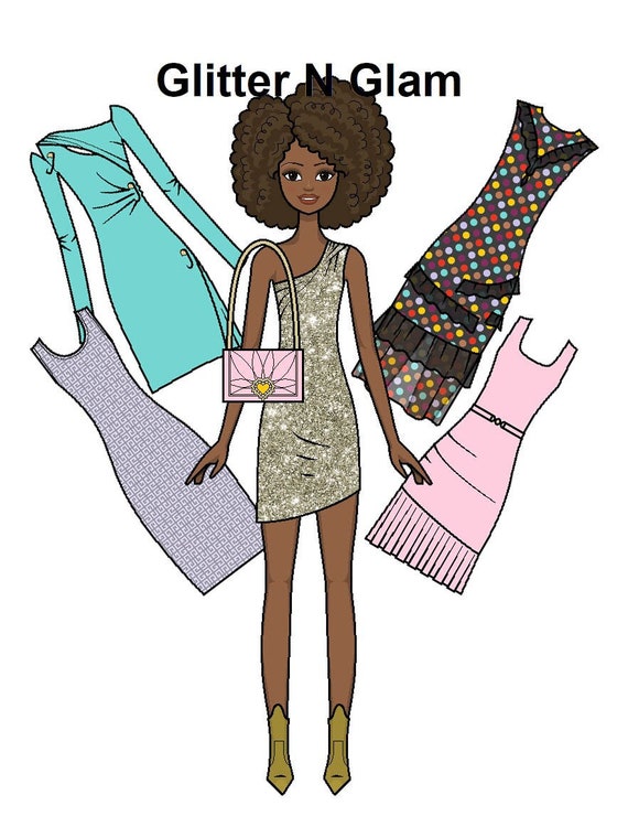 Glitter N Glam Printable Paper Doll Glamorous Dresses - Etsy