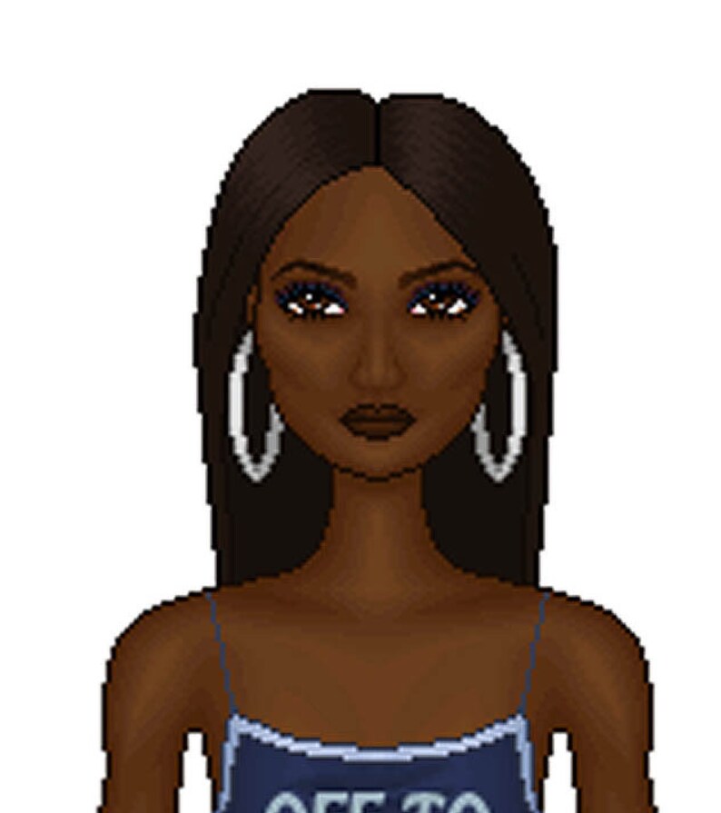 AA Printable Paper Doll Dark Skin African American Doll Etsy