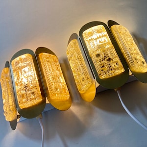Vitrika beautiful danish sconces brass glass wall lamp midcentury vintage