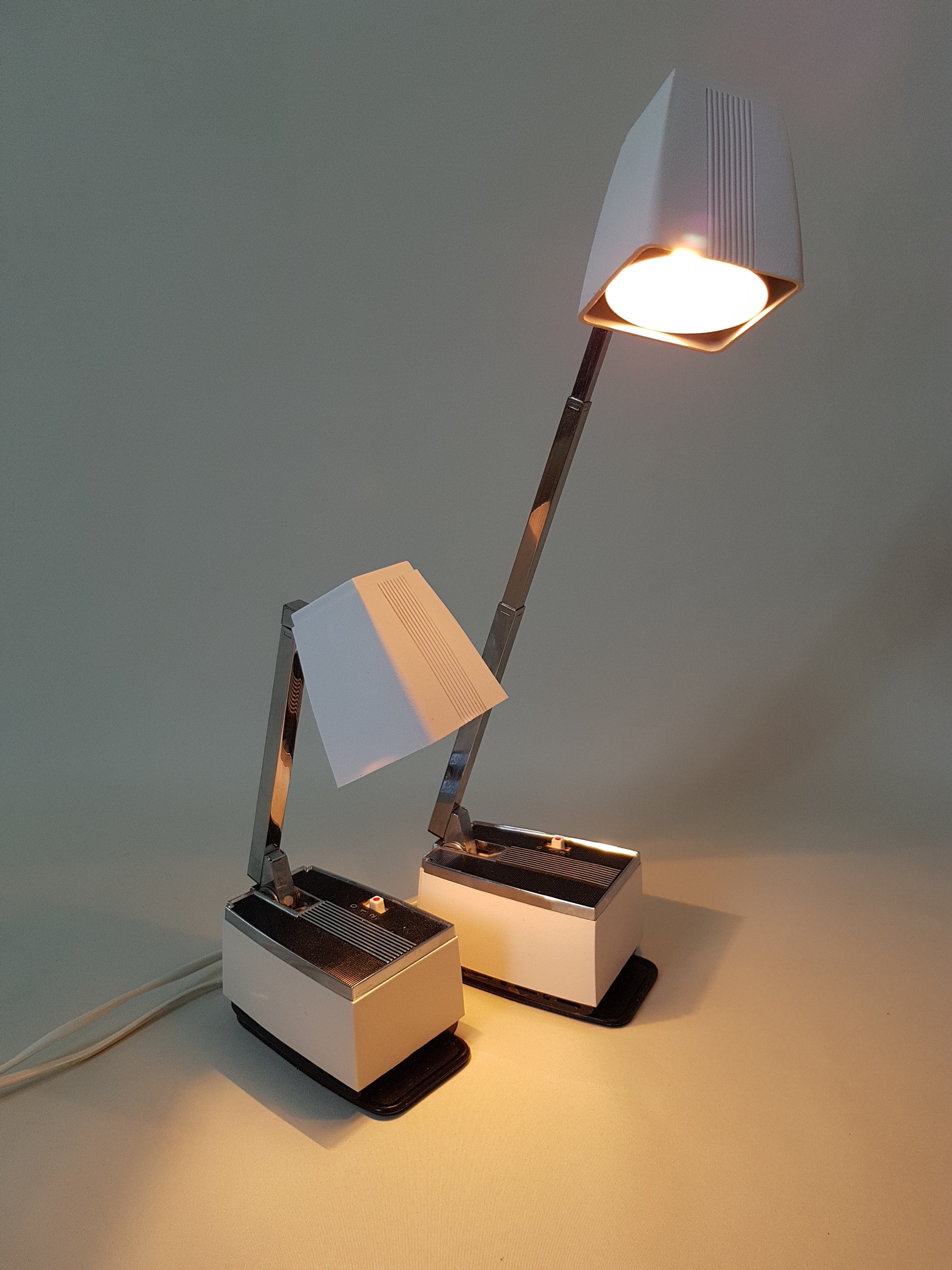 Pair of midcentury HBH Solo table lamps vintage space age - Etsy