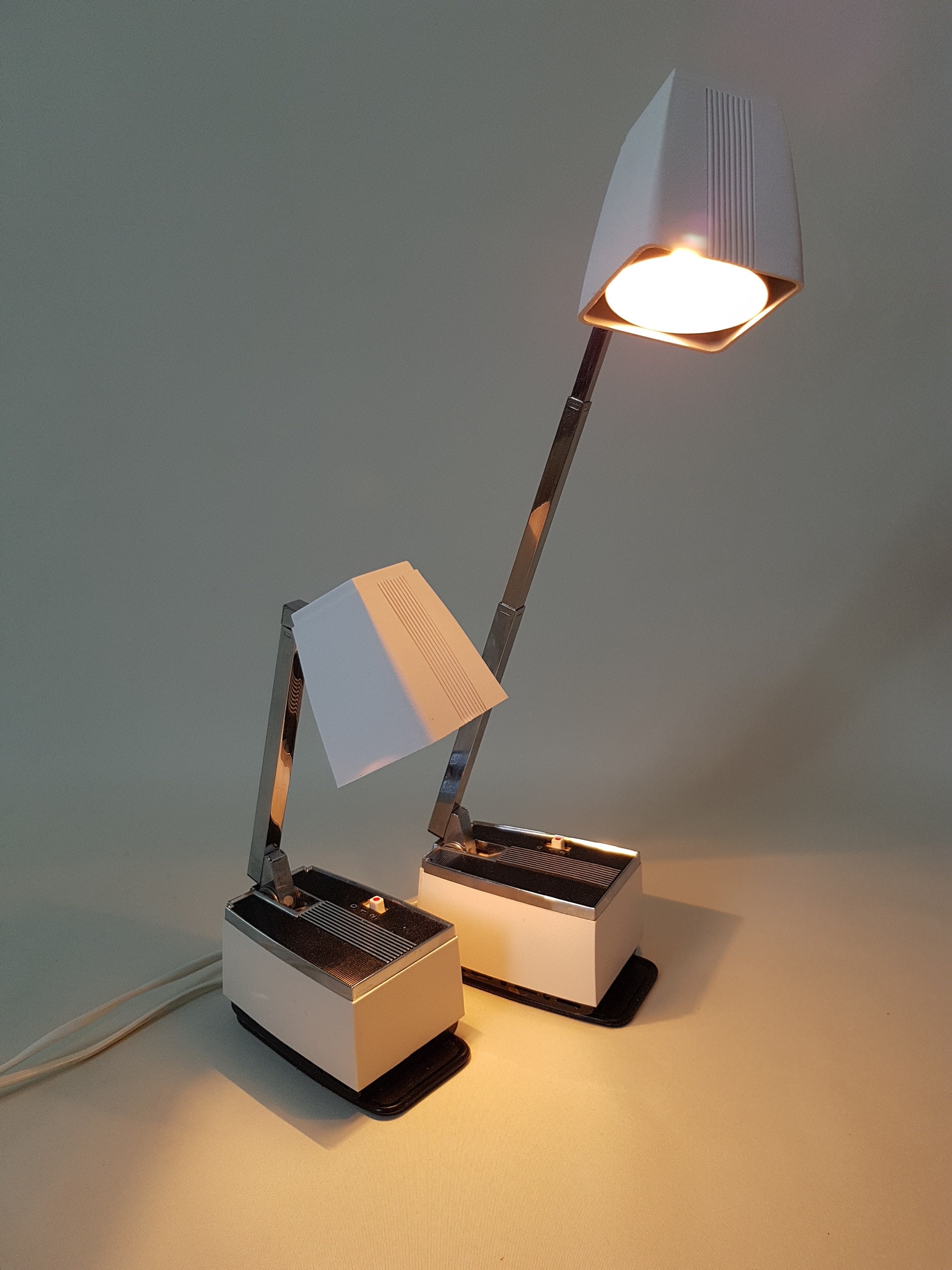 その他 National desk light stand 70s VINTAGE Vintage Big Wooden Spinning Wheel Desk Lamp 70s - Etsy