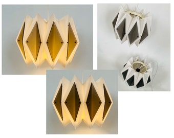 Pair Funky 1970s, Hoyrup lighting pendant light, Model Harlequin. Danish,  mid-century design