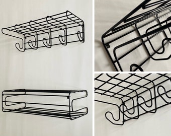 Coat and shoe racks. Vintage Ikea 1980s minimalist design. Memphis style