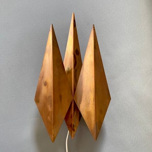 Rare Svend Aage Holm Sorensen Diamond sconce, Danish Mid-century design, vintage brutalist wall lamp