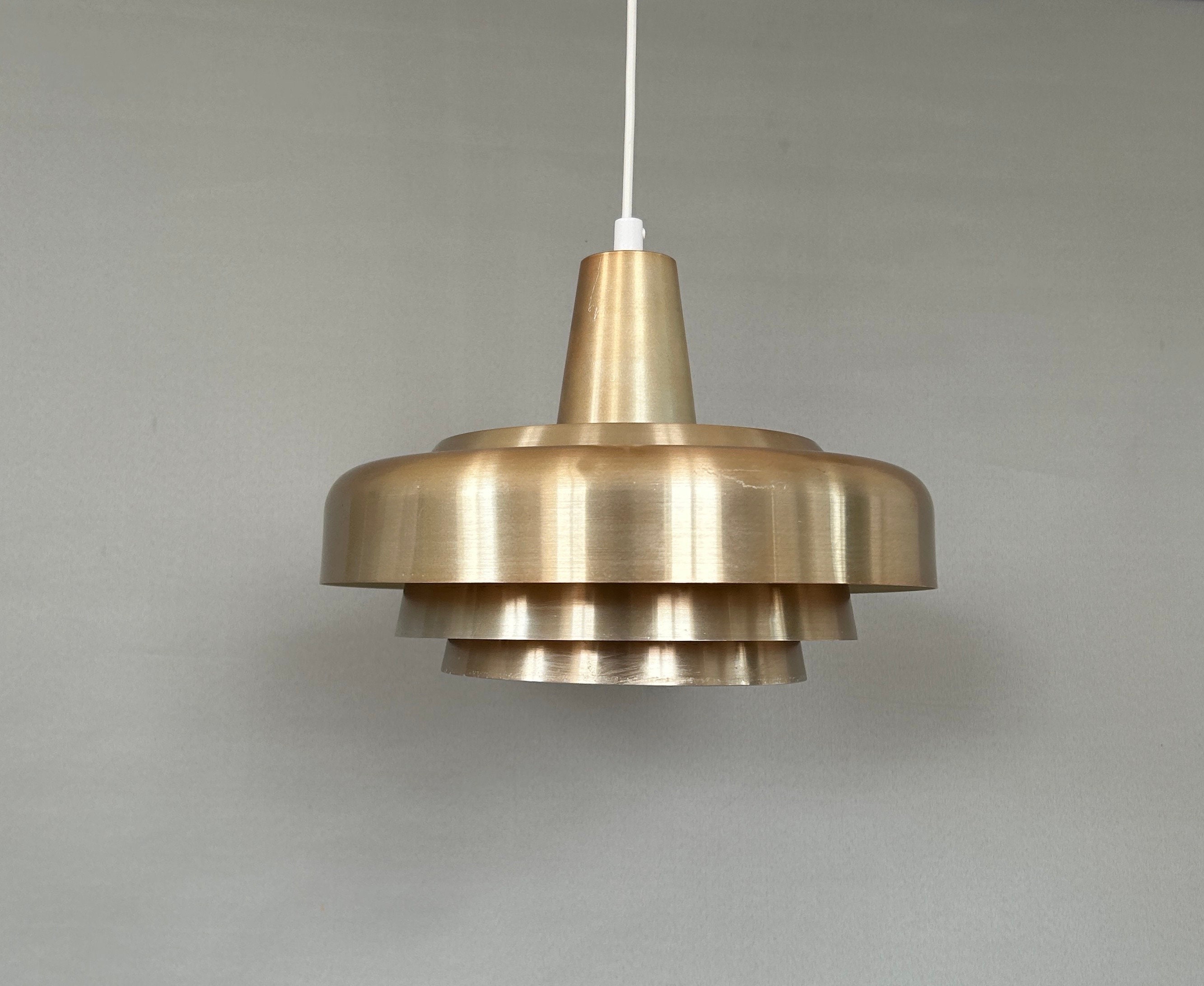 Danish brass pendant light Danish Mid-century design layered ceiling lamp