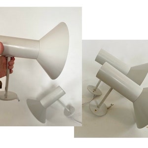 Rare large Pair of Fog&Moerup sconces wall lamps. Grey Minimalistic danish vintage design