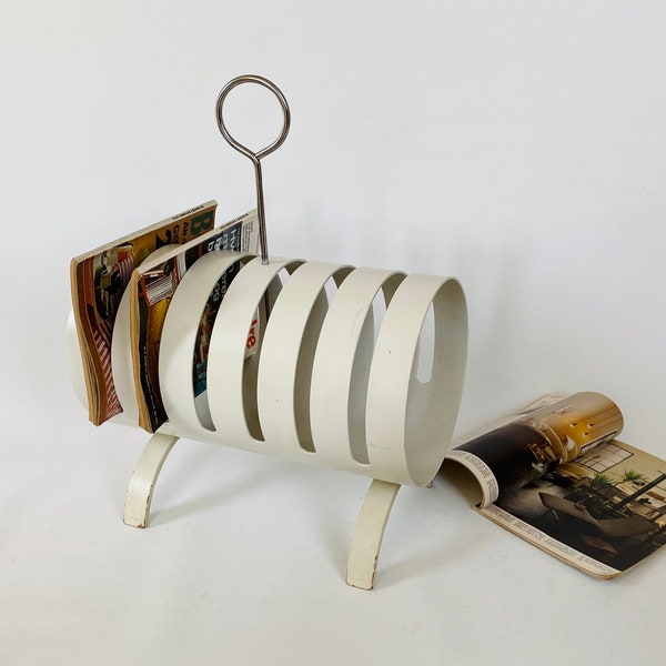 White Magazine Rack Etsy