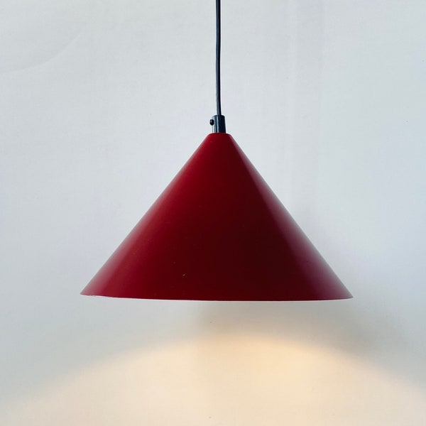 1970s Lyfa minimalistic pendant light Danish Mid-century metal ceiling lamp