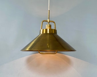 Fritz Schlegel vintage pendant light solid brass midcenturymodern