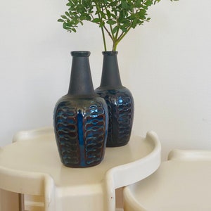 Paire de vases Einar Johansen. Belle poterie danoise des années 1960.