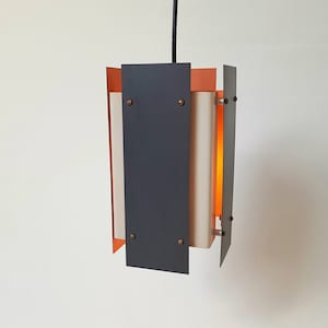 Very rare vintage pendant light Danish Mid-century Lyfa minimalistic design.
