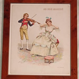 Vintage Lithograph - Le Violon -