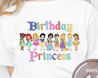 Disney Castle Birthday Princess Shirt, Disney Princesses Birthday Shirt, Disney Birthday Shirt, Girl's Disney Birthday, Disneyland Birthday