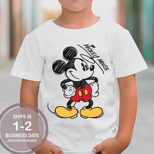 Classic Sketch Mickey Mouse Signature Shirt, Mickey Kids Shirt, Youth Disney Shirt, Boy&#39;s Disney Shirt, Brother Sister Kids Disney Shirt