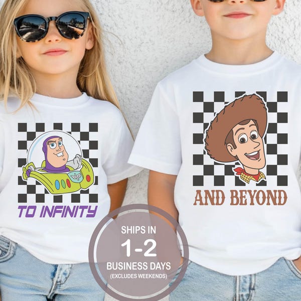 Buzz And Woody Matching Shirts, To Infinity And Beyond Shirt, Toy Story Boys Disney, Brother Sister Disney Shirts, Kids Disney World Shirt