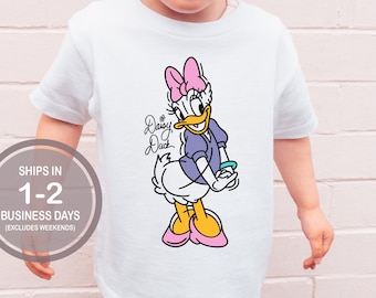 Classic Sketch Daisy Signature Shirt, Daisy Duck Kids Shirt, Youth Disney Shirt, Boy's Disney Shirt, Brother Sister Kids Disney Shirt