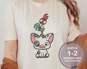 Hei Hei And Pua Shirt, Disneyland Boat Snack Shirt, Moana Disney Shirt, Moana Shirt, Cute Disney Shirt, Walt Disney World Shirt