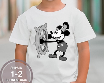 Steamboat Willie Disney Shirt, Classic Retro Mickey Mouse Disney Shirt, Disney Shirt, Disneyland Shirt, Disney World Shirt