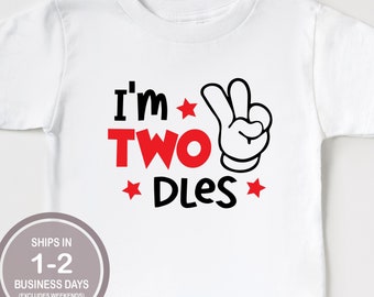 I'm Twodles Shirt Second Birthday Boy Shirt, Disney 2nd Birthday Boy Shirt, Boys Disney Birthday Shirt, Mickey Birthday, Disneyland Birthday