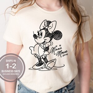 Classic Minnie Signature Shirt, Minnie Bow Shirt, Youth Disney Shirt, Girl's Disney Shirt, Brother Sister Kids Disney Shirt