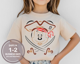 Minnie Mouse Pirate Shirt, A Pirates Life For Me Shirt, Disney Pirate Shirt, Disney Cruise Shirt, Pirates Of The Caribbean Kids Shirt