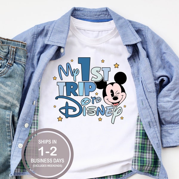 Mickey My First Disney Trip Shirt, Baby Disney Shirt, Cute Baby Disney Shirt, Girls Boys Disney Shirt, Disney World Shirt, Disneyland Shirt