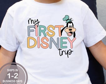 Goofy My First Disney Trip Shirt, Boy's Goofy Disney Shirt, Cute Kids Disney Shirt, Disney World Shirt, Disneyland Shirt