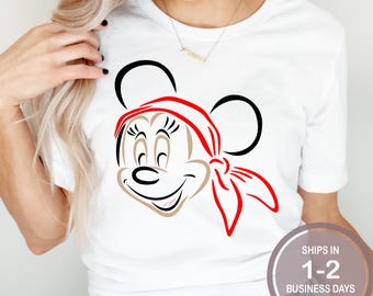 Minnie Mouse Pirate Shirt, A Pirates Life For Me Shirt, Disney Pirate Shirt, Disney Cruise Shirt, Pirates Of The Caribbean Kids Shirt