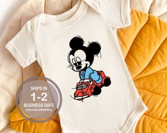 Baby Mickey Toy Truck Shirt, Mickey Mouse Baby Shirt, Toddler Disney Shirt, Kids Disney Shirt, Baby Boy Disney, Disneyland Disney World Baby