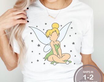 Chemise Disney fée clochette, jolie petite chemise fée Disney, chemise fille princesse Disney, chemise Disneyland, chemise Disney World, tink