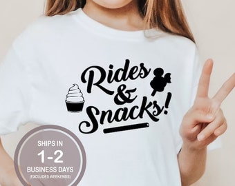 Rides And Snacks Kids Disney Shirt, Disney Snack Shirt, Youth Disney Shirt, Girls Disney Shirt, Boys Disney Shirt