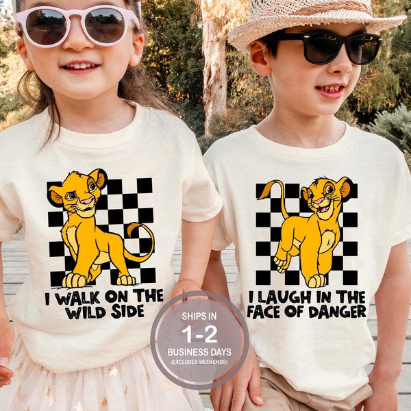 I Walk On The Wild Side Disney Shirt, Lion King Disney Shirt, Twin Boys Disney Shirt, Animal Kingdom Shirt, Disney World Shirt, Simba Shirt