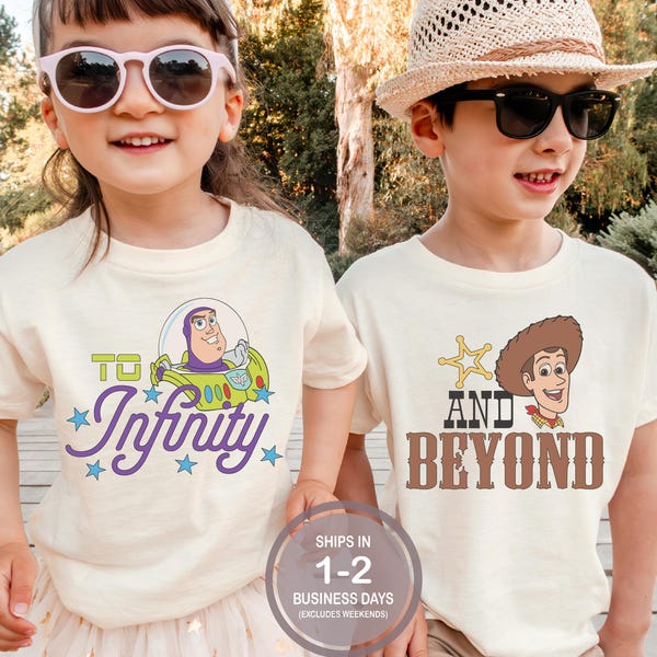 Buzz And Woody Matching Shirts, To Infinity And Beyond Shirt, Toy Story Boys Disney, Brother Sister Disney Shirts, Kids Disney World Shirt