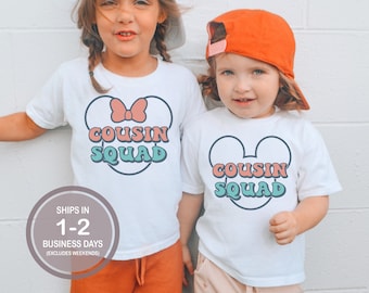 Cousin Squad Disney Shirt, Mickey Minnie Cousins Disney Shirt, Disney Group Shirts, Retro Disney World Shirt, Disney Matching