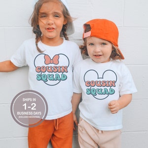 Cousin Squad Disney Shirt, Mickey Minnie Cousins Disney Shirt, Disney Group Shirts, Retro Disney World Shirt, Disney Matching