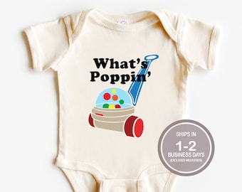 What's Poppin' Shirt, Cute Funny Baby Bodysuit Shirt, Funny Baby Gift Shirt, Baby Gift, Punny Baby, Baby Shower Funny, Funny Toddler Shirt