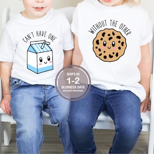 Milk And Cookies Matching Shirts, Brother Sister Matching Shirts, Best Friends Shirt, Twins Matching Shirt, Besties Shirt, Kids Christmas