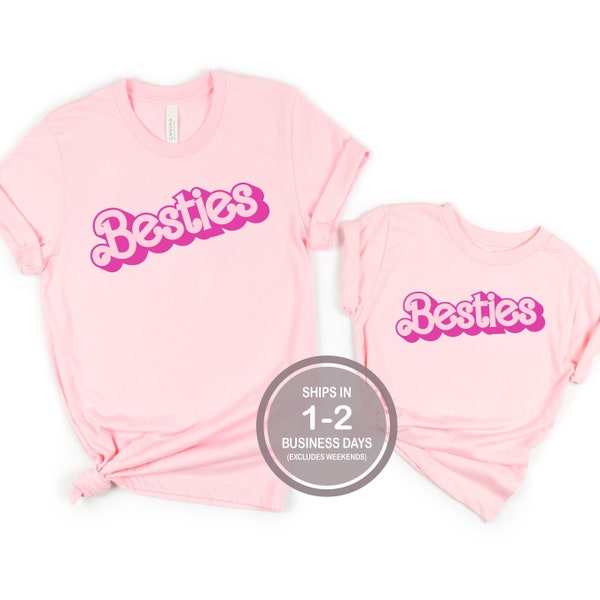 Besties Matching Mother Daughter Shirts, Valentine's Day Mommy And Me Shirts, Mama Mini Shirts, Valentine's Day Mother Daughter Shirts