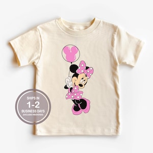 Minnie Mouse Mickey Balloon Shirt, Magic Kingdom Shirt, Disney World Cute Girls Minnie Shirt, Disneyland Minnie Shirt, Girl&#39;s Minnie Shirts