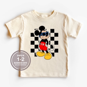 Mickey Mouse Checker Beach Sunglasses Shirt, Mickey Kids Shirt, Youth Disney Shirt, Boy's Disney Shirt, Brother Sister Kids Disney Shirt