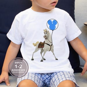 Maximus Disney Balloon Tangled Shirt, Epcot Kids Shirt, Disney World Youth Shirt, Disney Balloon Character Shirt, Disney Rapunzel Shirts