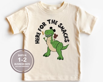 Here For The Snacks Rex Disney Shirt, Funny Rex Toy Story Kids Disney Shirt, Boy's Toy Story Shirt, Toy Story Land Hollywood Studios Shirt