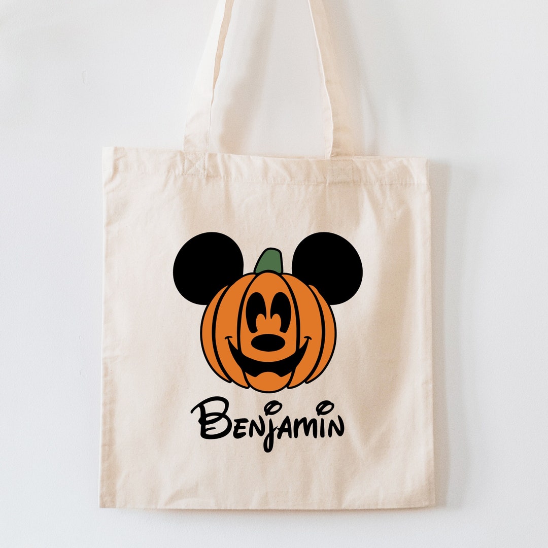 Personalized Mickey Mouse Halloween Tote, Kids Trick or Treat Tote ...