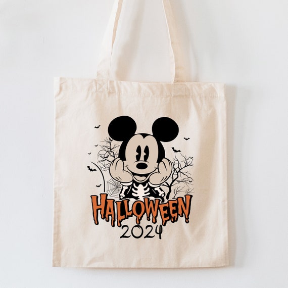 Mickey Mouse Halloween Tote Kids Trick Or Treat Tote Bag Halloween Disney Bag Not So Scary Tote Bag Halloween Candy Bag Disney Tote