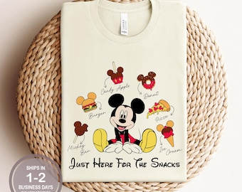 Mickey Mouse Snack Shirt, Mickey Snacks Shirt, Epcot Kids Shirt, Disney World Youth Shirt, Disney Adult Snack Shirt, Funny Epcot Shirts