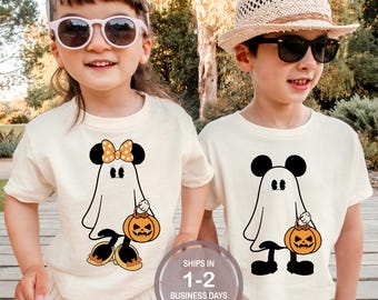 Ghost Minnie Mouse Mickey Mouse Happy Halloween Kids Disney Shirt, Oogie Boogie Bash, Disney Halloween Shirt, Mickey's Halloween Party
