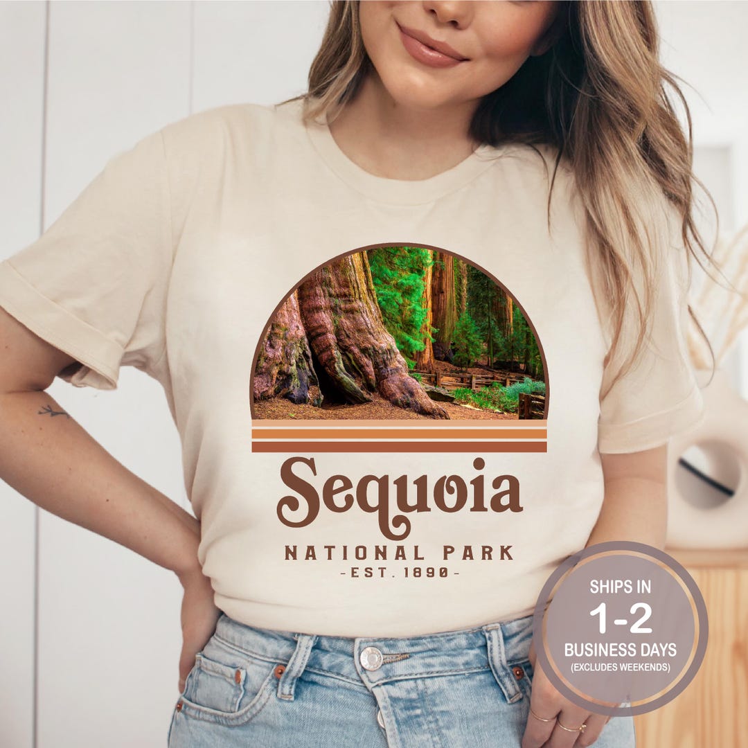 Sequoia National Park Shirt, Retro National Park Shirts, Adventure ...